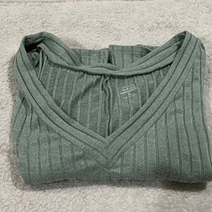 Gilly Hicks Sage Ribbed Crop Top